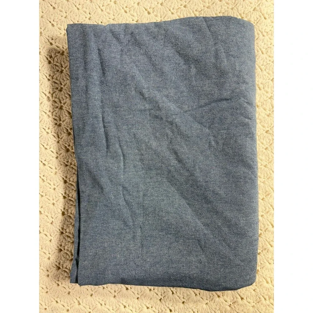 Vintage Lightweight Indigo Cotton Chambray Denim  76” X 56” 2 Yds Medium Blue